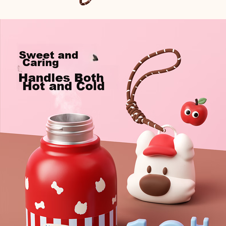 Haers Star Model Insulated Pocket Cup for Girls High-Value 316 Stainless Steel Bottle 280ml Pink 4