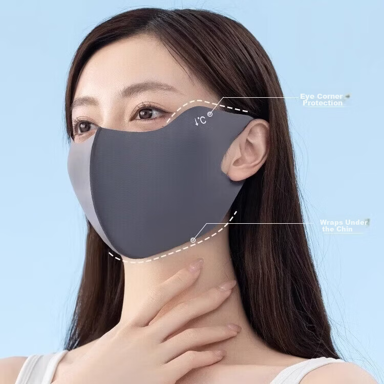 FitonTon Women's Sunscreen Face Mask Breathable UV Protection Summer Outdoor Cycling Sunshade Mask