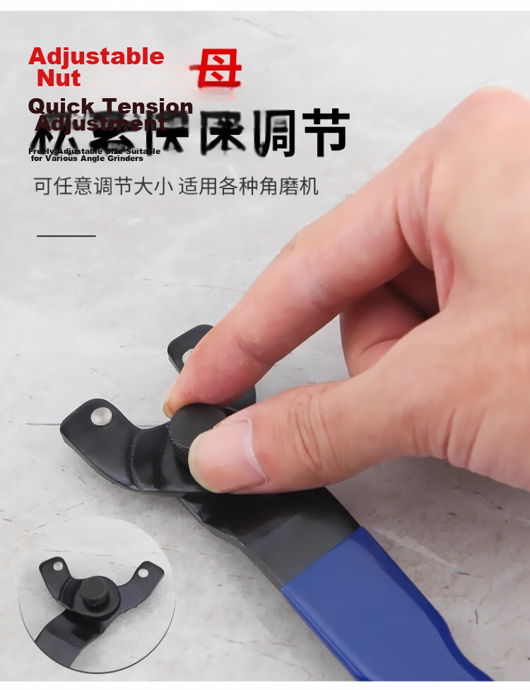 No.1 Factory 2-Pack Angle Grinder Wrench Thickened Key Polishing Machine Accessory Disassembly Wrench Cutting Machine Adjustable Angle Grinder Wrench 5