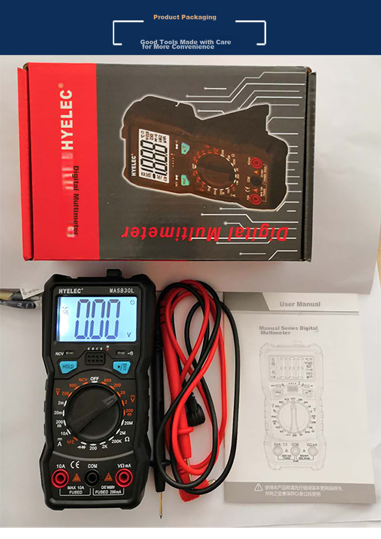 HYELEC MAS830L Digital Multimeter 13