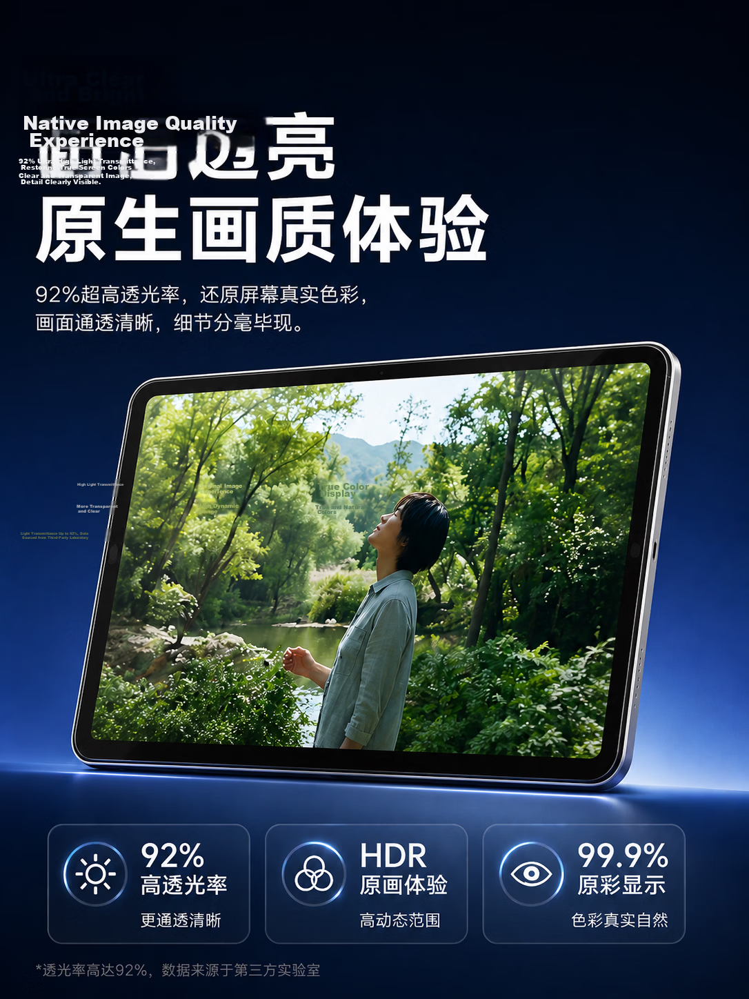 JD Huawei MatePad 11.5s Tempered Glass Screen Protector Full Coverage Anti-Fingerprint Explosion-Proof HD Anti-Scratch Anti-Blue Light Drop Resistant Film 3
