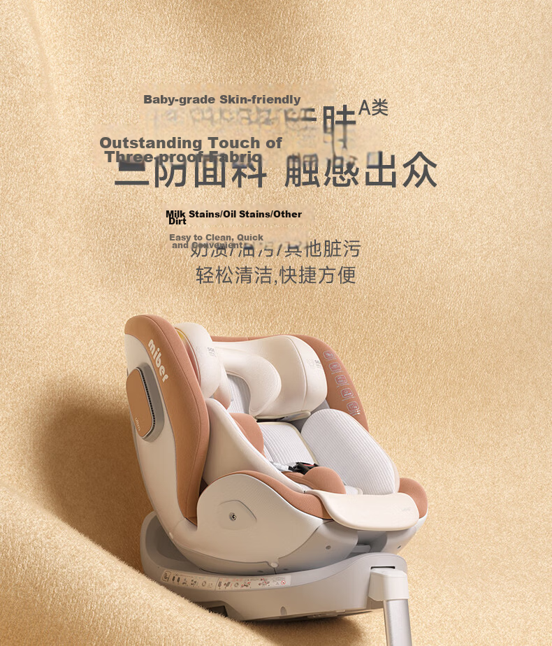 Miber Ultra Newborn Baby Child Safety Car Seat Adjustable Recline 0-12 Years Ventilated 19