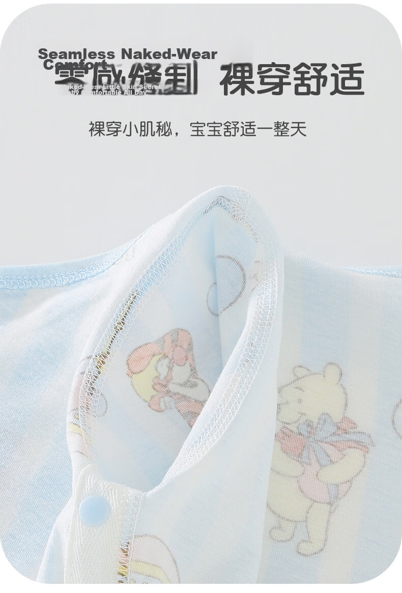 Disney Baby Summer Thin Cotton Bodysuit Newborn Unisex Romper Crawling Suit 8