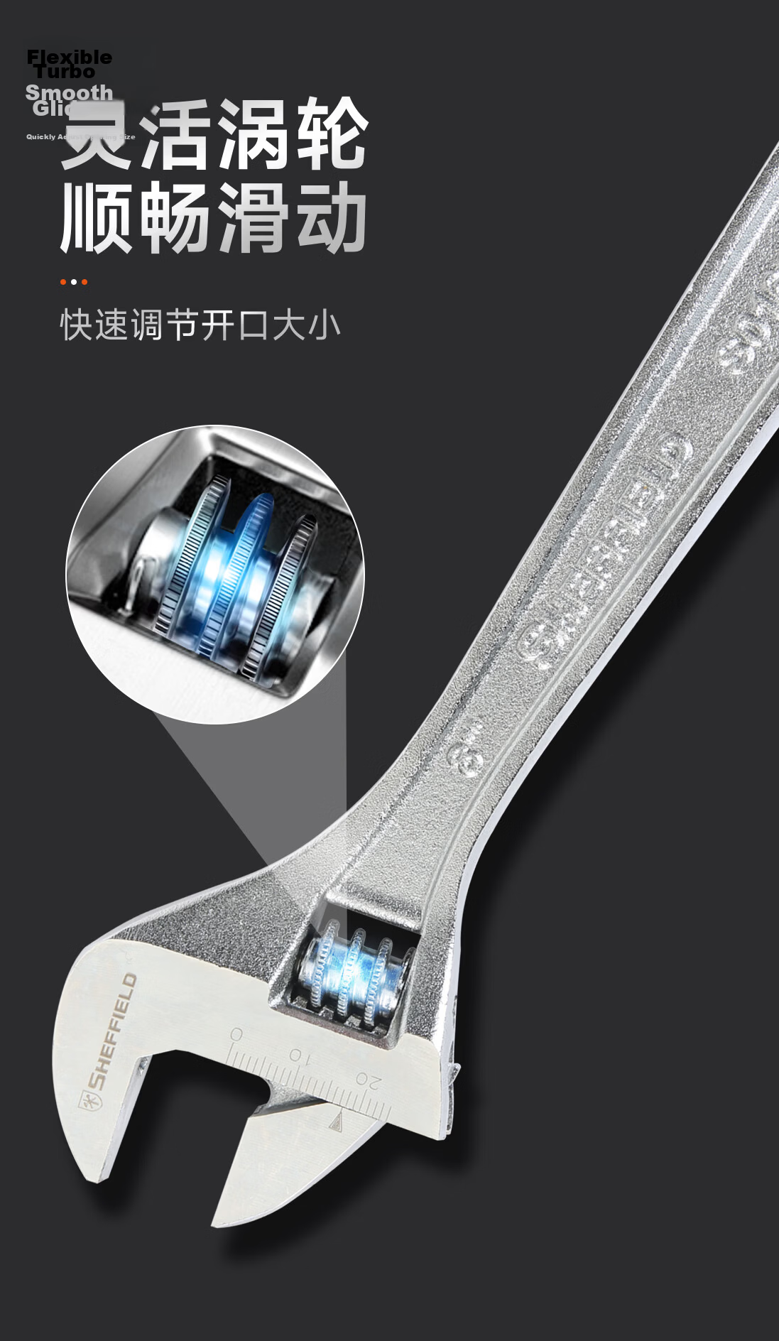 Steel Shield 8-Inch Plastic Coated Adjustable Wrench Anti-Slip Comfortable Grip Rust-Resistant Durable Hardware Tool for Home and Outdoor S016808 3