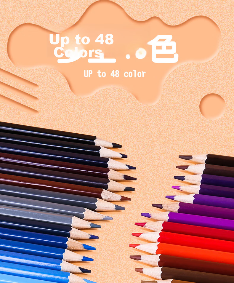 Disney 48-Color Wooden Hexagonal Colored Pencils for Students, Art Drawing, Sketching, Hand Drawing, Children's Paint Brush Set with Spider-Man D01194A 4