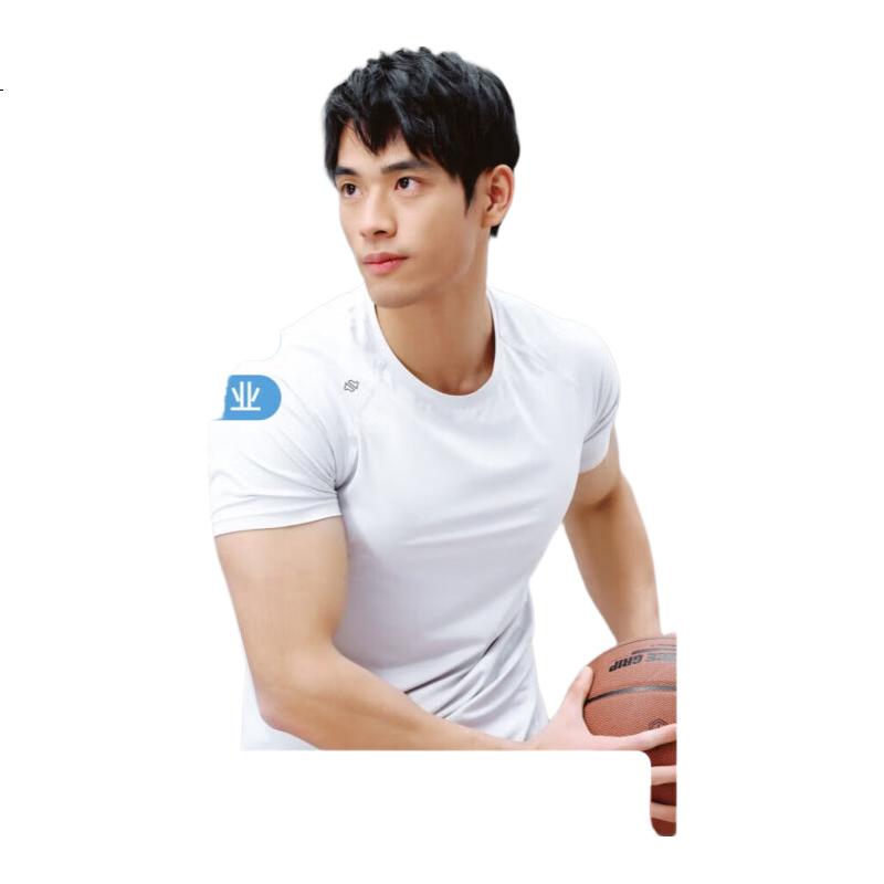 JD Jingzao Summer Cooling Free Sports T-Shirt Quick-Dry Outdoor Fitness Men's Short Sleeve White XL