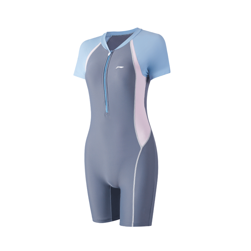 LI-NING Kids Girls One-Piece Swimsuit with Chest Pad Professional Training Swimwear for Middle and High School Students 2026 New Model