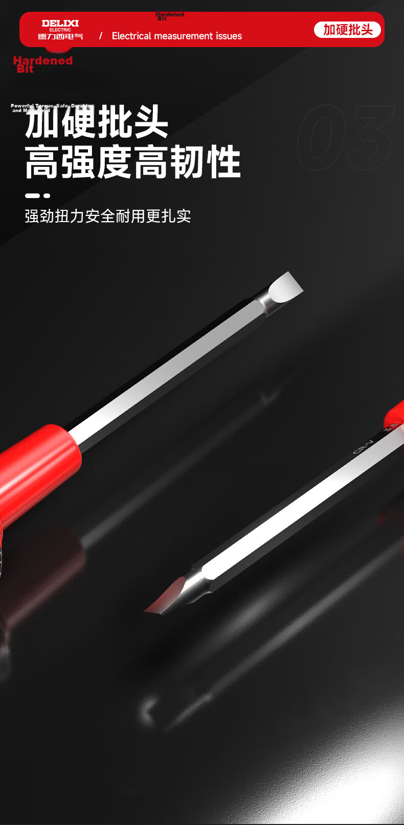 DELIXI ELECTRIC Voltage Tester Pen Electrician Test Pen Live and Neutral Wire Identifier Circuit Break Point Detector Electrician Screwdriver 5