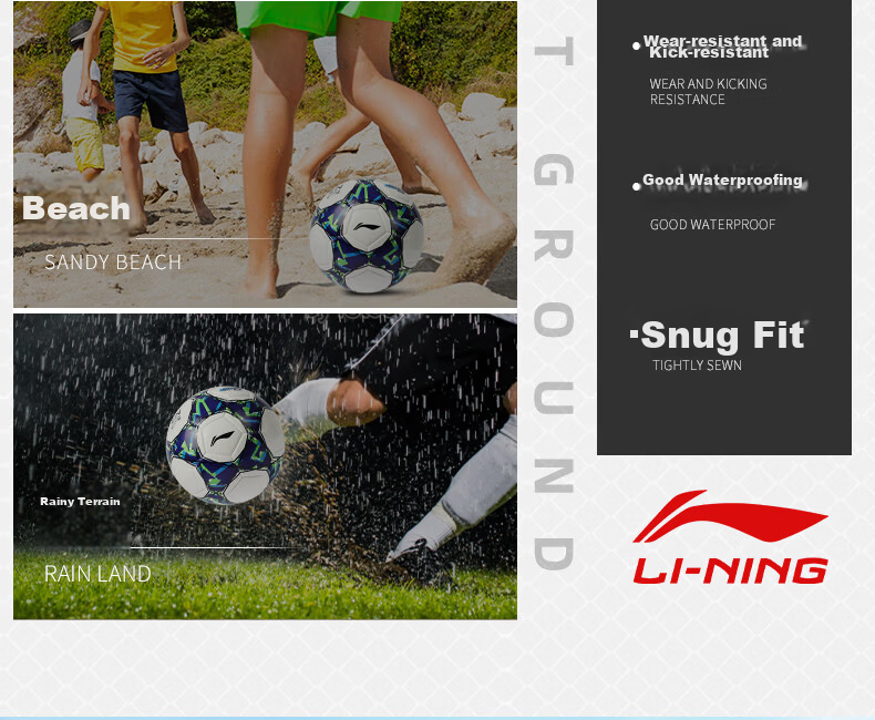 Li-Ning Football No.5 Adult Youth Standard Middle School Student Competition Training Durable Football 24