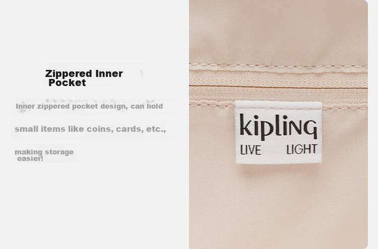 Kipling COLISSA Shimmer Silver Tote Bag Commuter Laptop Bag Crossbody Bag Birthday Gift 8