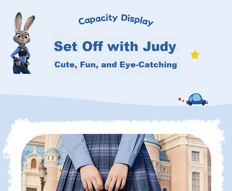 Disney Cute Judy Elementary School Backpack for Girls Grades 4-6 2026 New Model Birthday Gift for 10-12 Year Old Girls 11