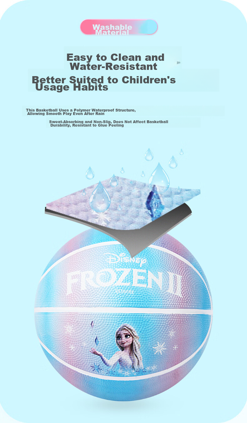 Disney Toy Ball Children's Size 5 Youth Girls Gift Foam Rubber Basketball - Frozen Series 6