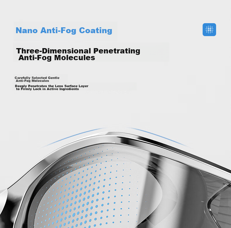 ANTA Ling Tong Eye Racing Prescription Swimming Goggles Professional Anti-Fog Unisex Hacker Light Flow 500° 11
