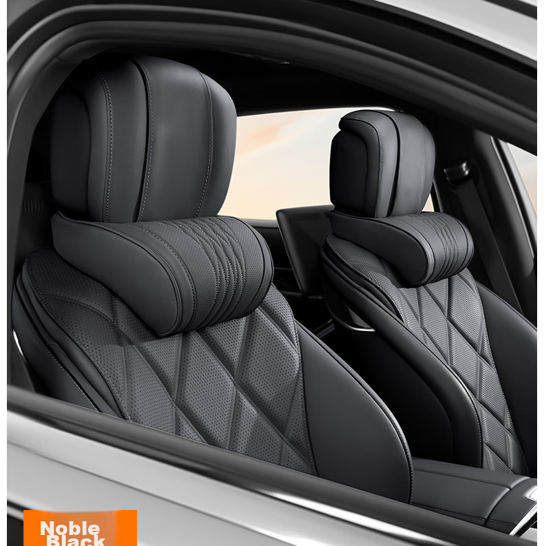 FHAO Car Headrest Pillow Comfortable Breathable Premium Neck Support Soft Cushion Seat Lumbar Pad for Mercedes BMW 25