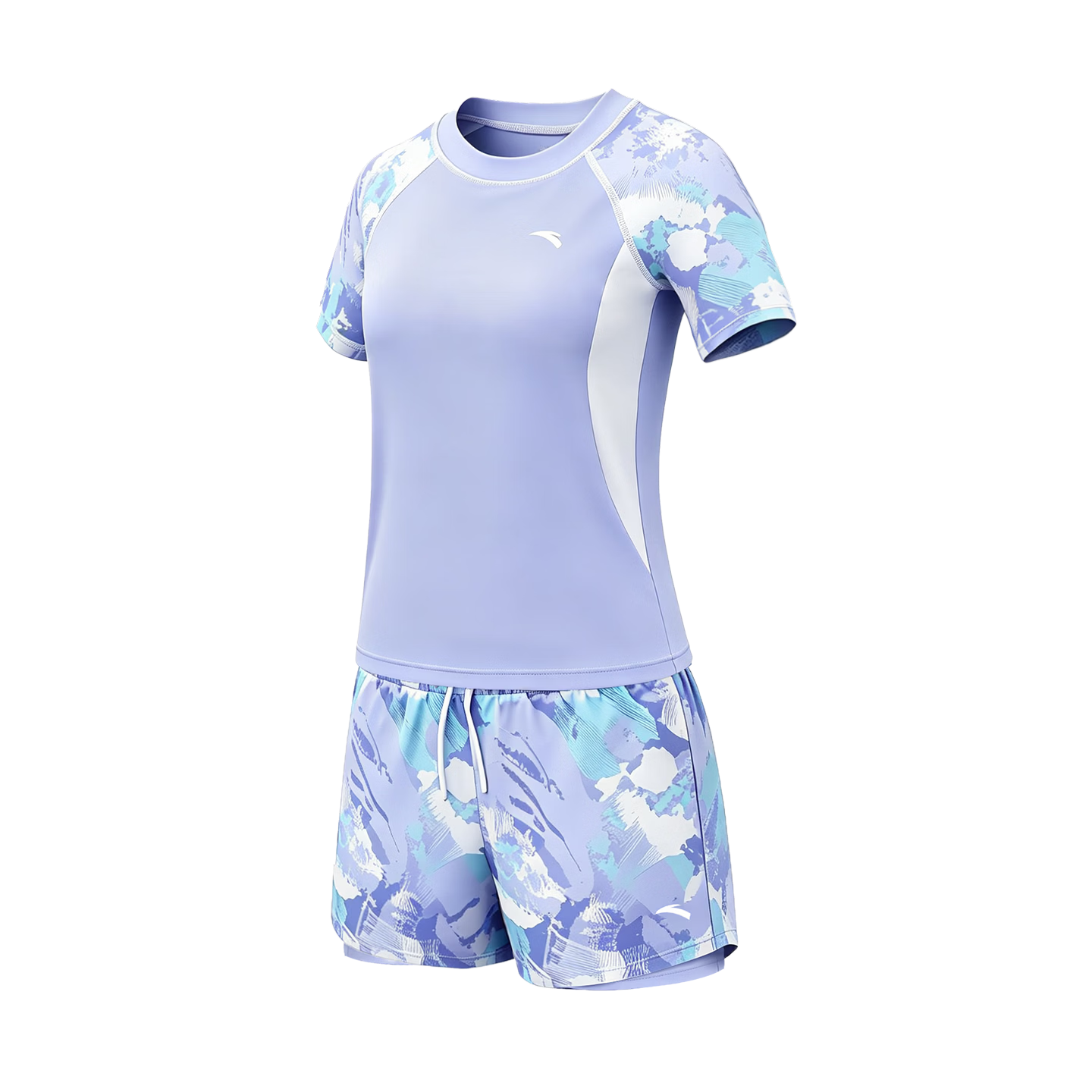ANTA Kids Girls Two-Piece Swimsuit 2026 New Quick-Dry Chlorine-Resistant Sun-Protective Swimwear for Older Children