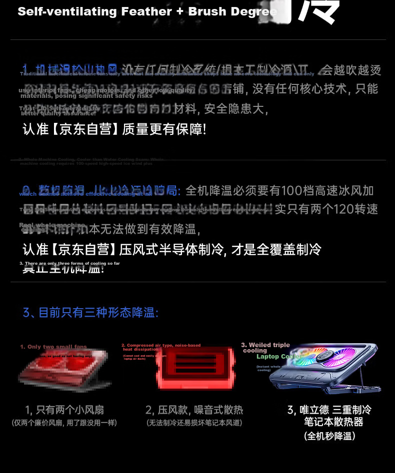 VENIDER 2026 Latest Cooling No.1 Laptop Cooling Fan Cooler Gaming Cooling Pad Stand for Lenovo Dell Alienware Savior 4