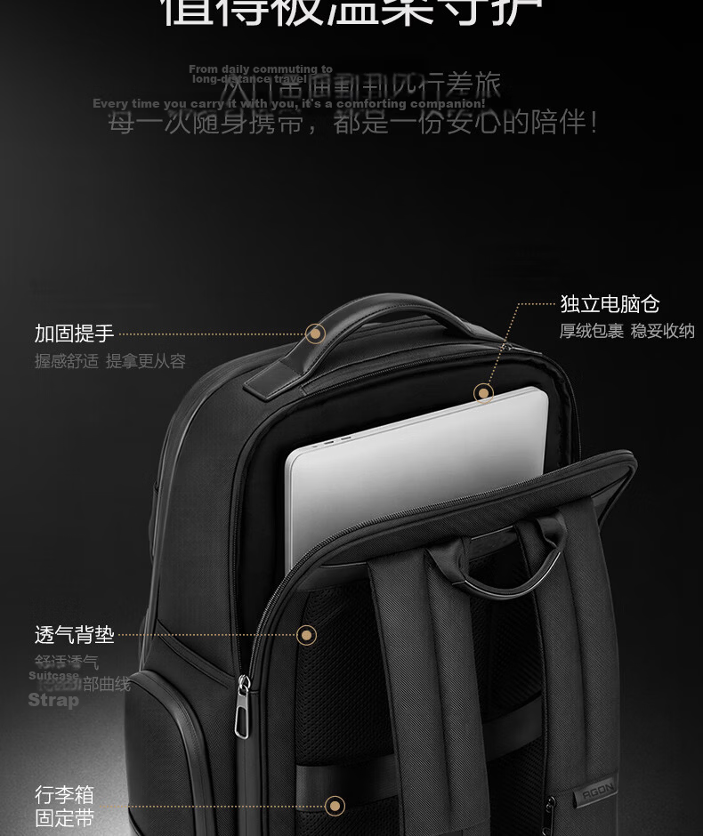 AOC Business Backpack GBP158 Dual Shoulder Bag AOC Laptop Backpack AOC Business Double Shoulder Bag New "Zuncheng" Business Double Shoulder Bag 12