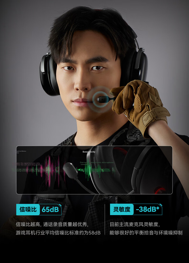 EDIFIER HECATE G3 MAX Base Edition 2.4G Wired Bluetooth Quad-Mode THX Spatial Audio Wireless Gaming Headset Delta FPS Chicken Dinner Black 24
