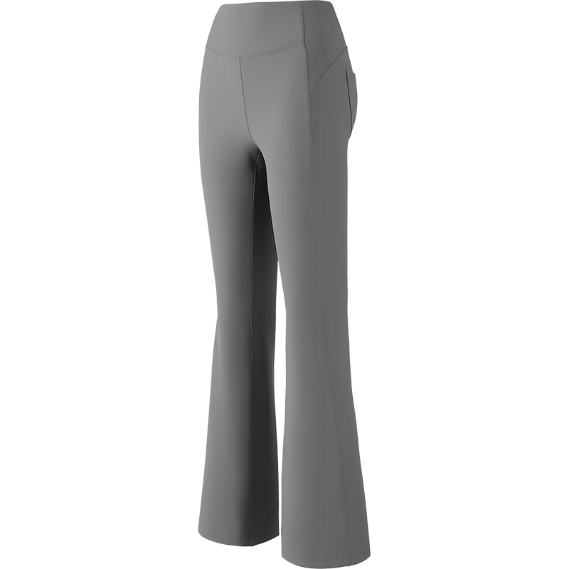 Beneunder Fleece-Lined Casual Pants for Women, Slim-Fit Flared Shaping EL015 Smoke Gray [Warm Style] Size L