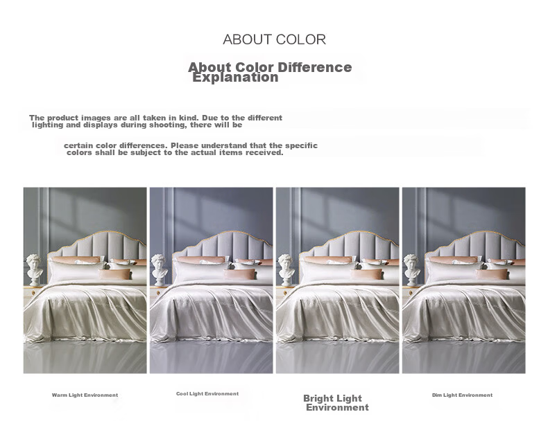 FUANNA Premium 4-Piece Bedding Set 140s Double-Ply Long-Staple Cotton Sateen Sheet Set Single/Double Duvet Cover 203x229cm 10