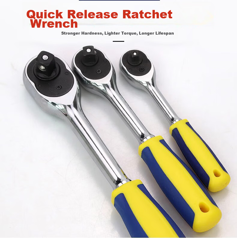 Great Wall Ratchet Wrench Large 12.5mm 1/2" Socket Wrench Quick Ratchet 72 Teeth Auto Repair Tool 539482 1