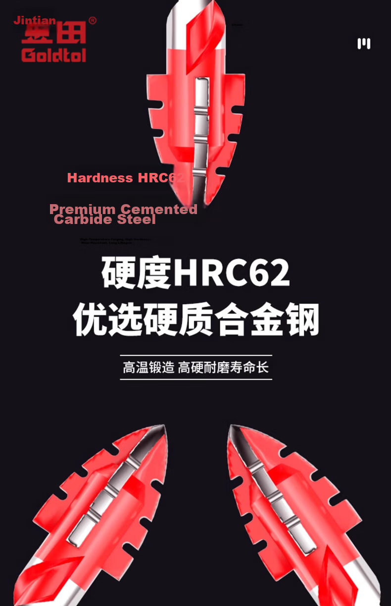 Jintian 6mm Four-Blade Serrated Eccentric Drill Bit for Tile, Specialized Ultra-Hard Dry Concrete Ceramic Drill for Electric Drills 14