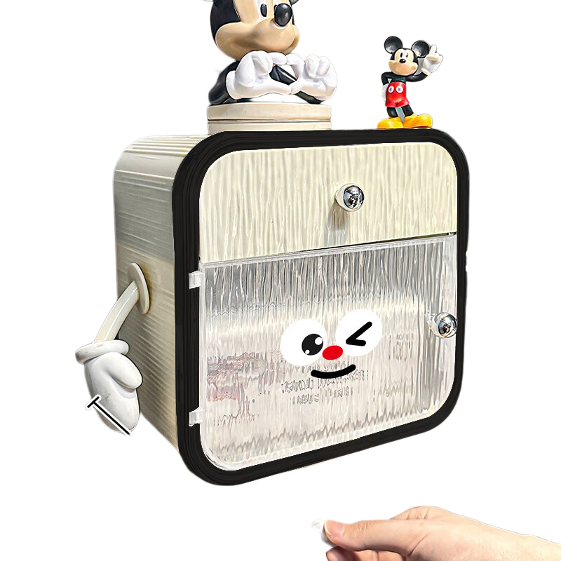 Gongxun Bathroom Tissue Box Holder, Wall-Mounted Toilet Waterproof Tissue Dispenser, No Drilling Required, Bathroom Paper Towel Dispenser, Tissue Rack