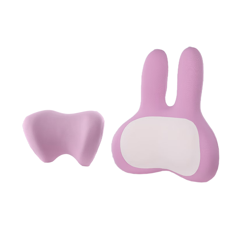 MINISO Rabbit Lumbar Support Neck Pillow Waist Cushion Car Headrest Office Nap Big Head Rabbit Pillow Set