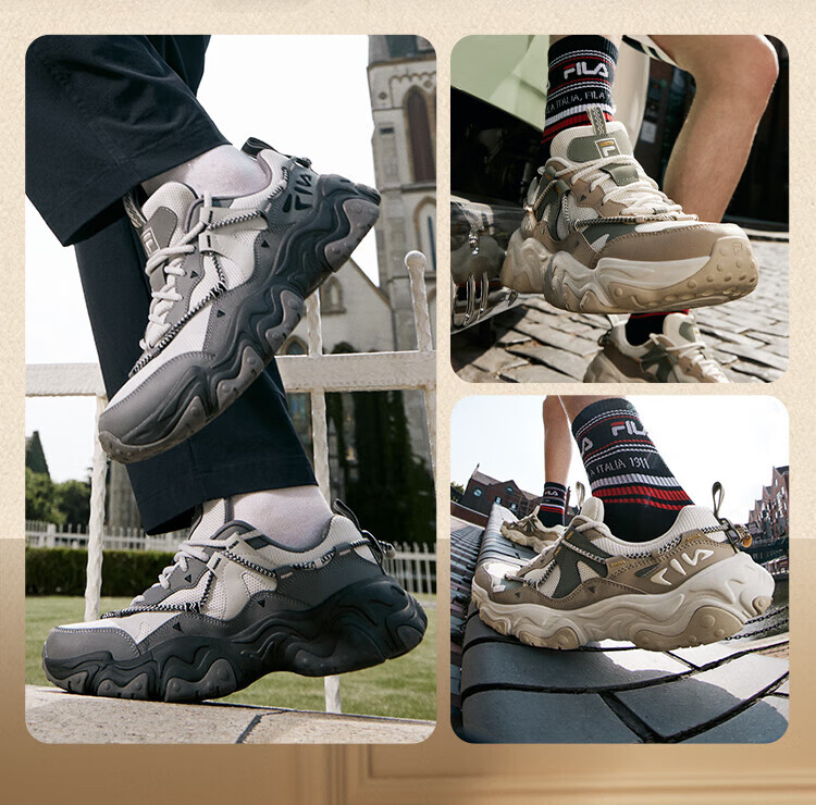 FILA Official Women's Dad Sneakers Sports Shoes Cat Claw Shoes 5th Generation Retro Casual Shoes 12