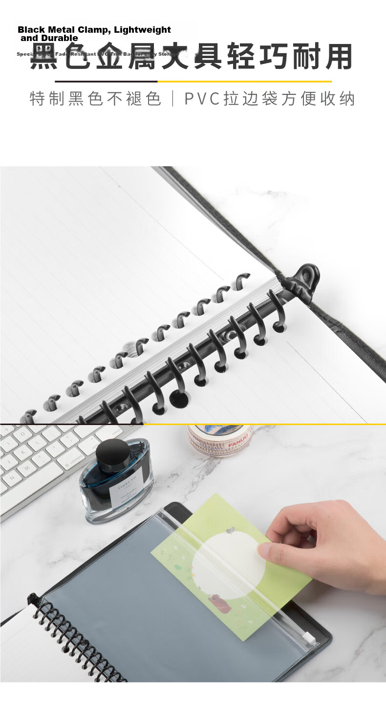 MARUMAN Loose-Leaf Notebook PU Cover Pink F290 6