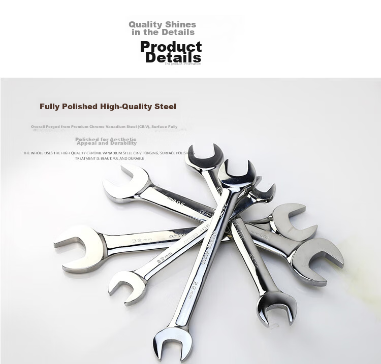 SATA 41216 Fully Polished Double Open-End Wrench 5.5x7MM 2