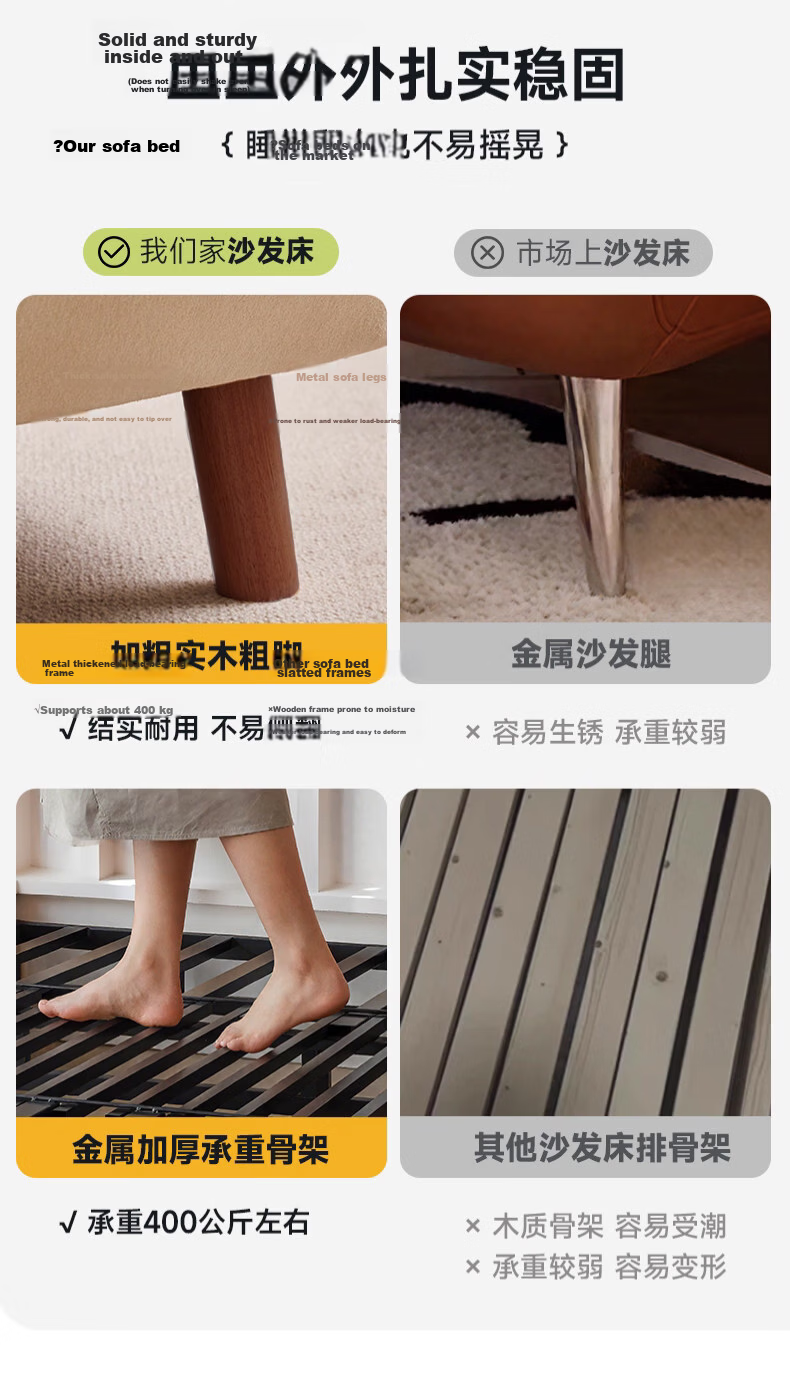 Jiayi Folding Sofa Bed 2026 New Model Dual-Use Small Apartment Single Bed Home Study Folding Bed 18