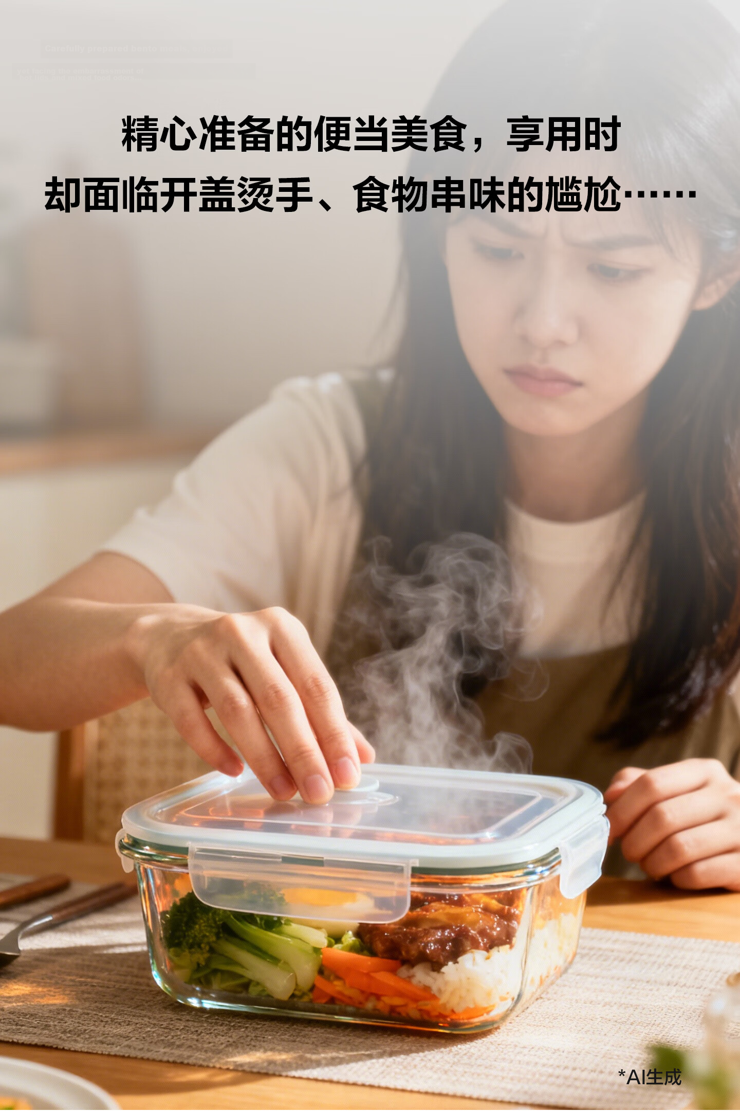 LOCK&LOCK Stainless Steel Insulated Lunch Box Set (500ML+700ML) Gray with Free Lunch Bag 2