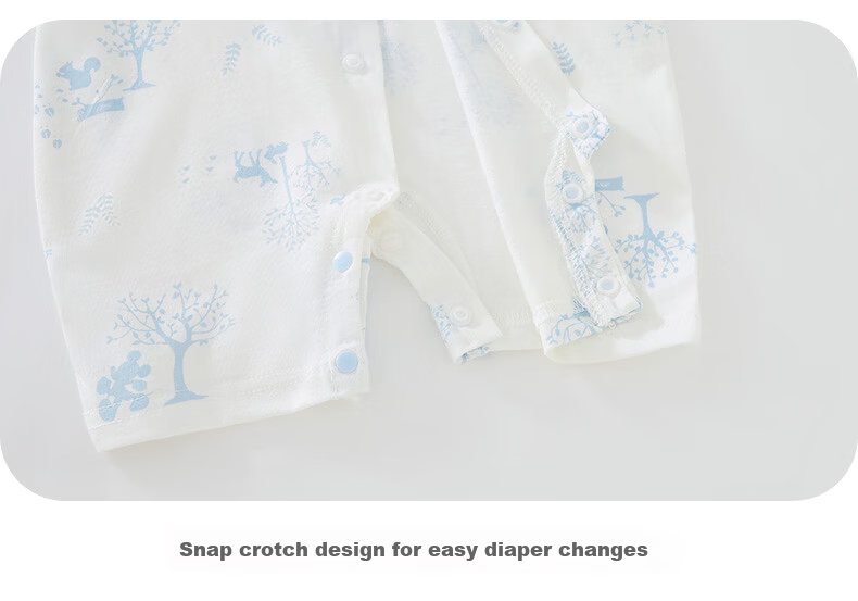 Disney 2-Piece Baby Summer Thin Newborn Romper Set A-Class Cotton Crawling Suit for Boys and Girls Full Moon Gift 16