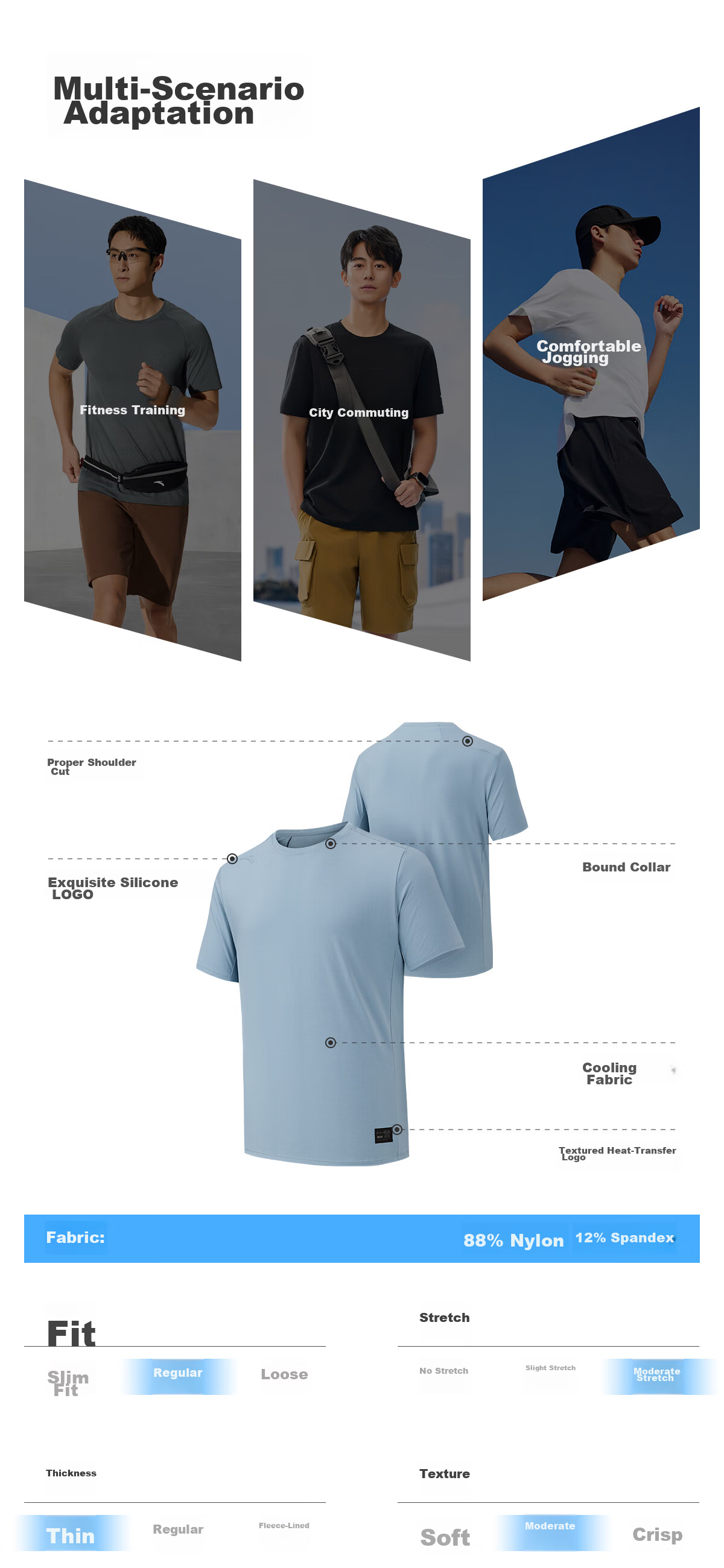 Anta Ice Silk Quick-Dry Sports Short Sleeve T-Shirt Men Summer New Ice Silk Breathable Fitness Running Top 14