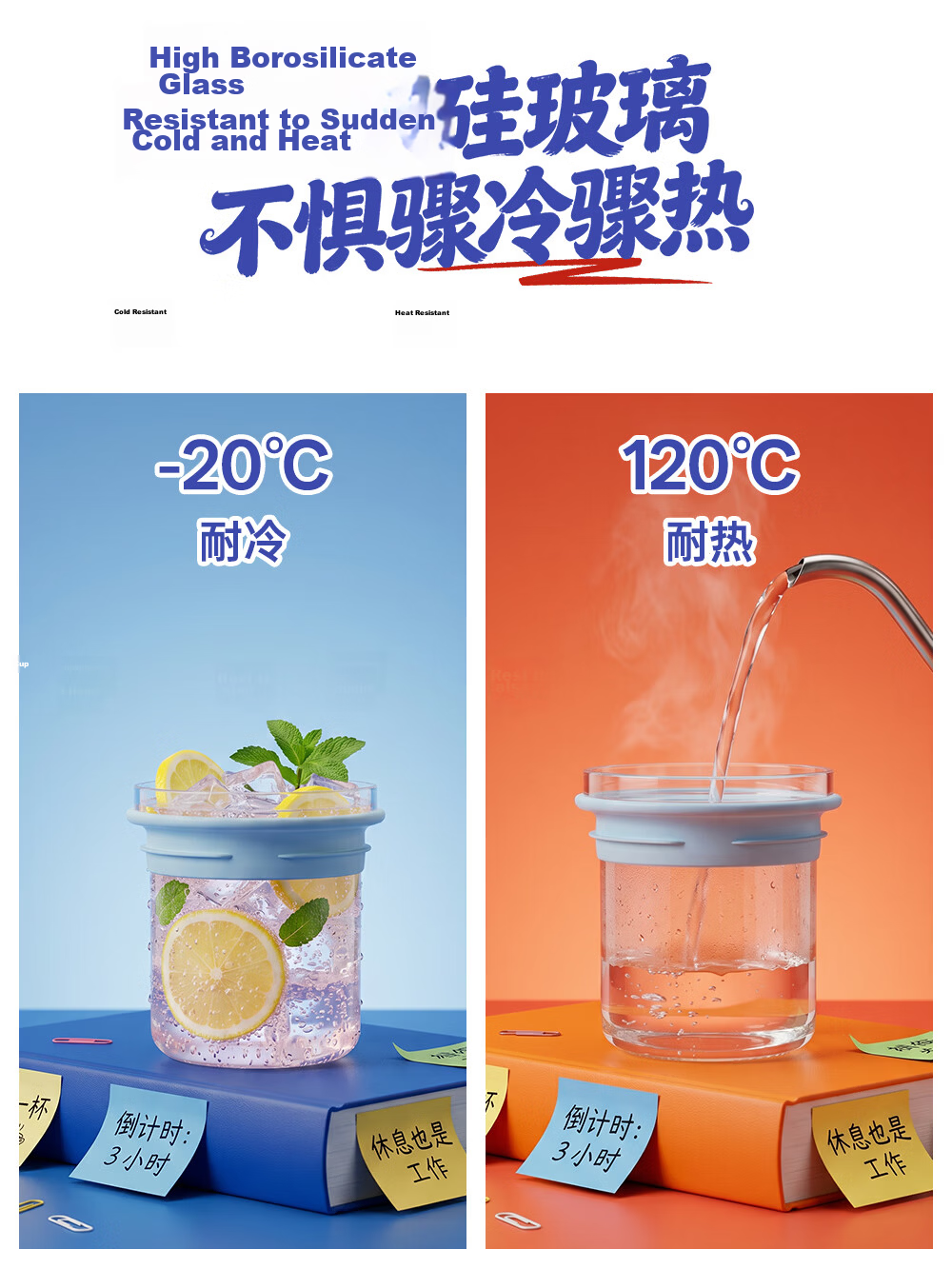 Germ Pingu Penguin Glass Liner Insulated Straw Water Bottle for Women High-Value Coffee Cup Double-Liner 490ML Cone Design 8