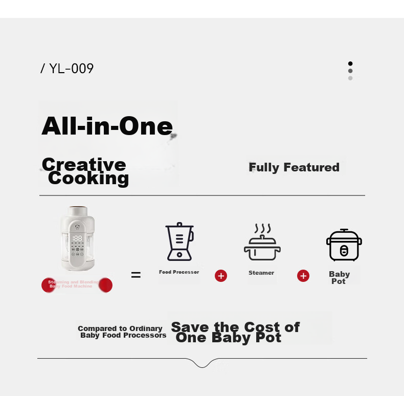 Xiaobeixiong All-in-One Steaming and Cooking Baby Food Processor Multifunctional Automatic Small Infant Rice Cereal Maker 3