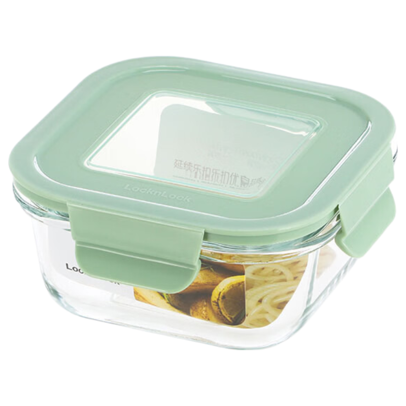 LOCK&LOCK Glass Food Storage Container, Office Worker Lunch Box, Microwave-Safe Specialized Meal Box, Fruit Container, Large Capacity Bento Box