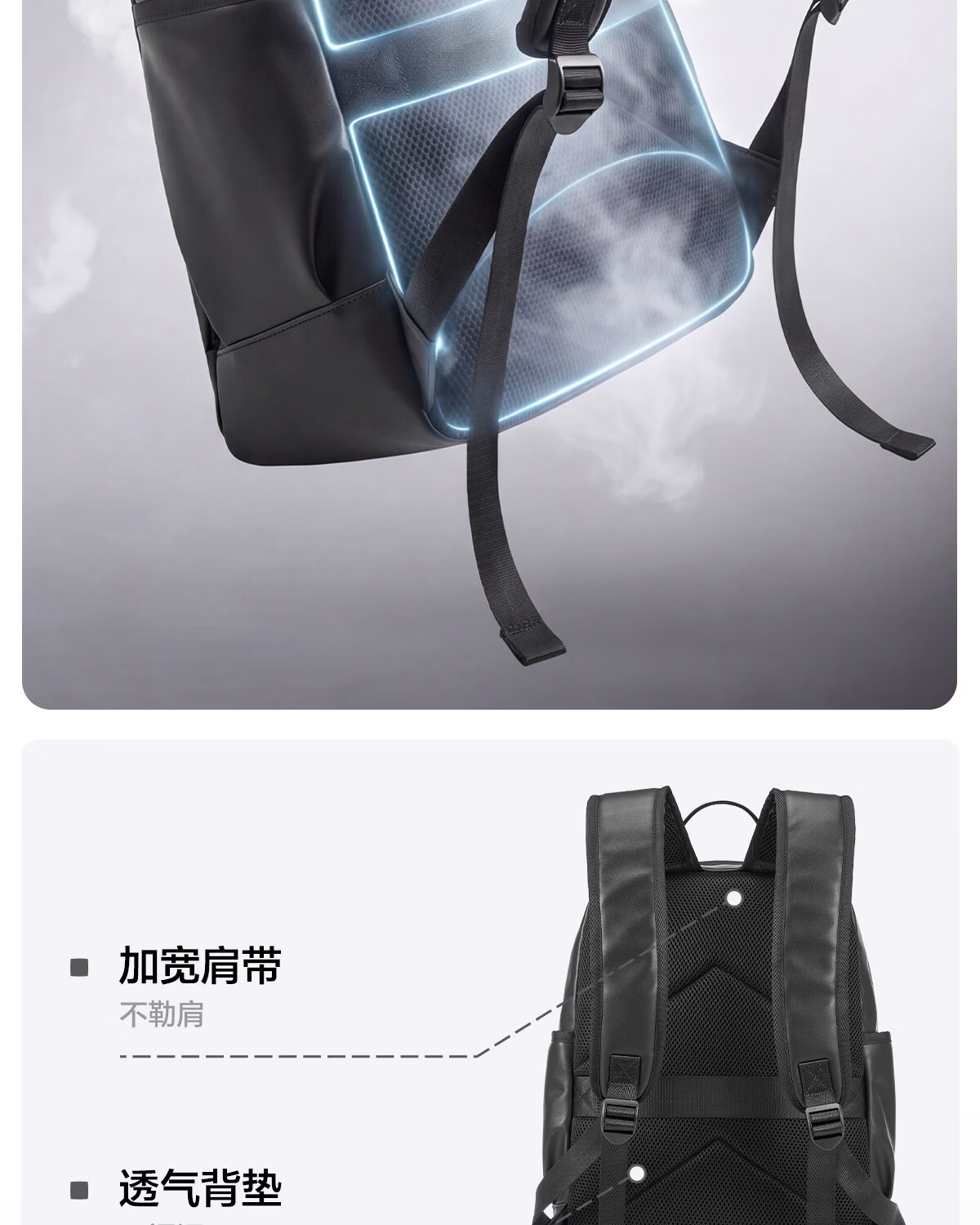 HLA Men's Backpack Commuter Versatile 16-inch Laptop Lightweight Casual Business Travel Large Capacity Bag 12