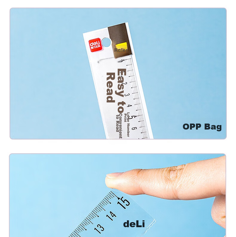 Deli (Deli) 30cm Multi-Color Triangular Ruler with Scale, 6 Scales, Multifunctional Drawing Ruler, College Entrance Exam Blessing Gift 10