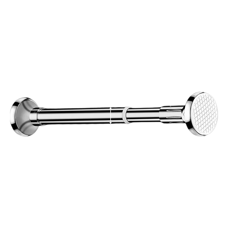 FK Retractable Clothes Drying Rod, No Drilling Required, Balcony Curtain Rod, Support for Hanging Clothes And Curtains, Round, 0.7~1.2 Meters