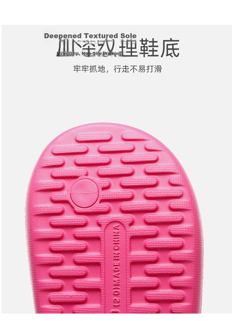 GUOLUOFEI Women's Summer Flip Flops Outdoor Slip-Resistant Shower Beach Toe Post Sandals Pink Blue Size 39-40 8