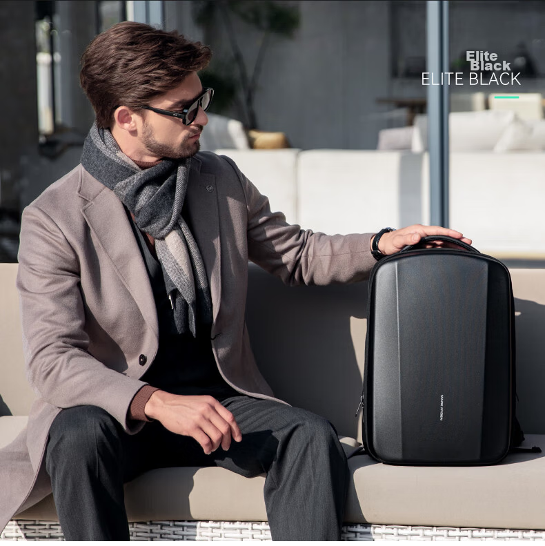 Marco Leiden EVA Hard Shell Men's Backpack Cool Trendy Laptop Bag Large Capacity Travel School Bag MR8011 4