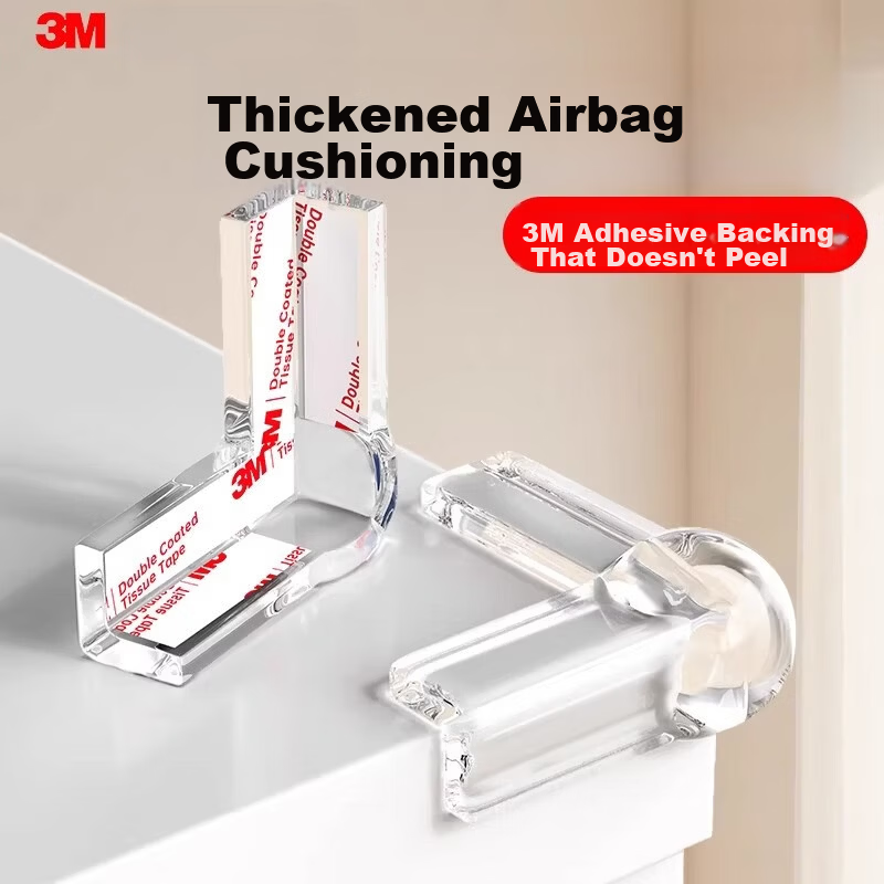 3M Adhesive Double-Sided Tape Anti-Collision Corner Protector Airbag Thickened Window Silicone Transparent Corner Guard Basic Model