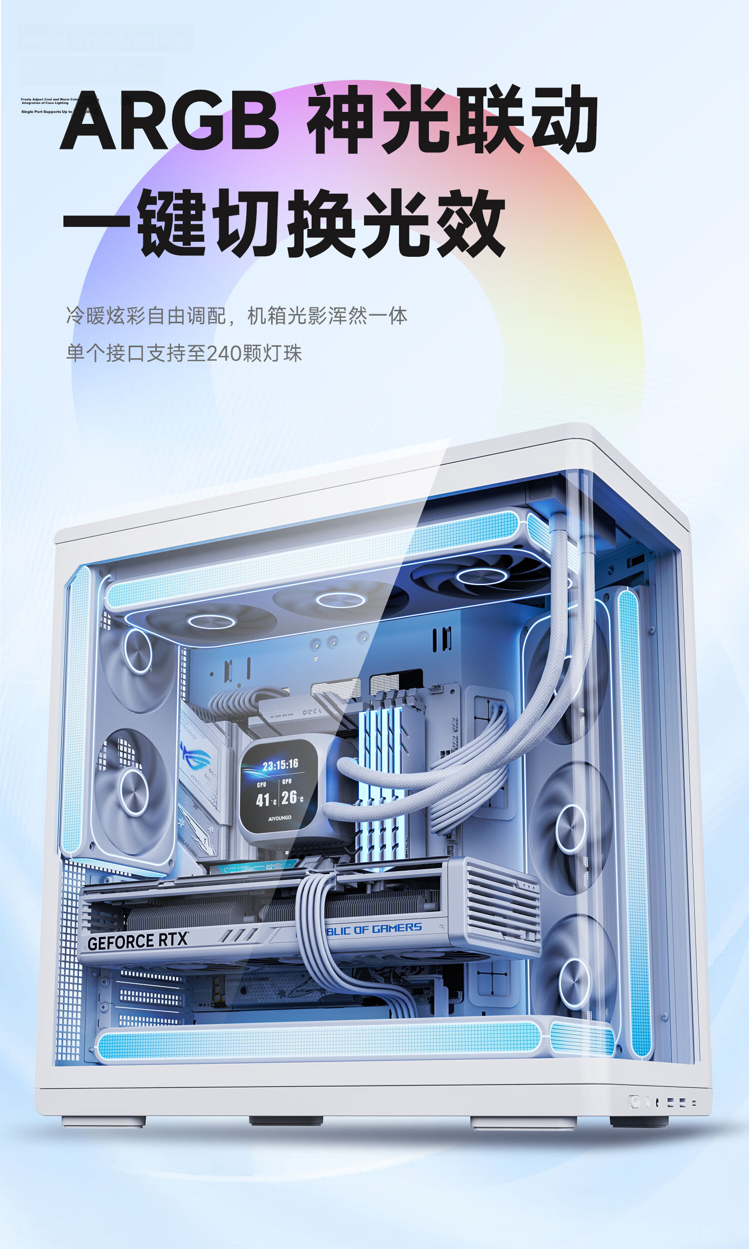 Aigo Starry Cube U Series Controller Black Supports 6 Fans ARGB Sync with Remote Control 4