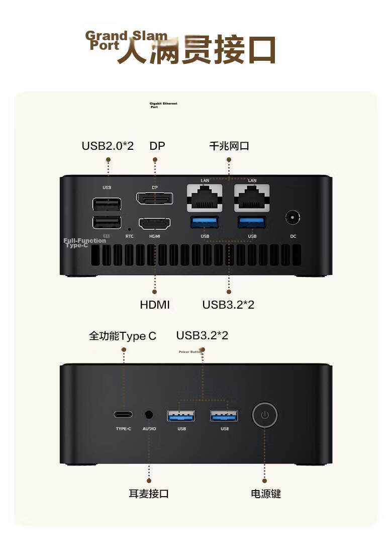 Yineng S200 Mini OpenClaw Desktop Office Computer (Ultra5 115U 16GB LPDDR5 512GB WIFI6) National Subsidy 10