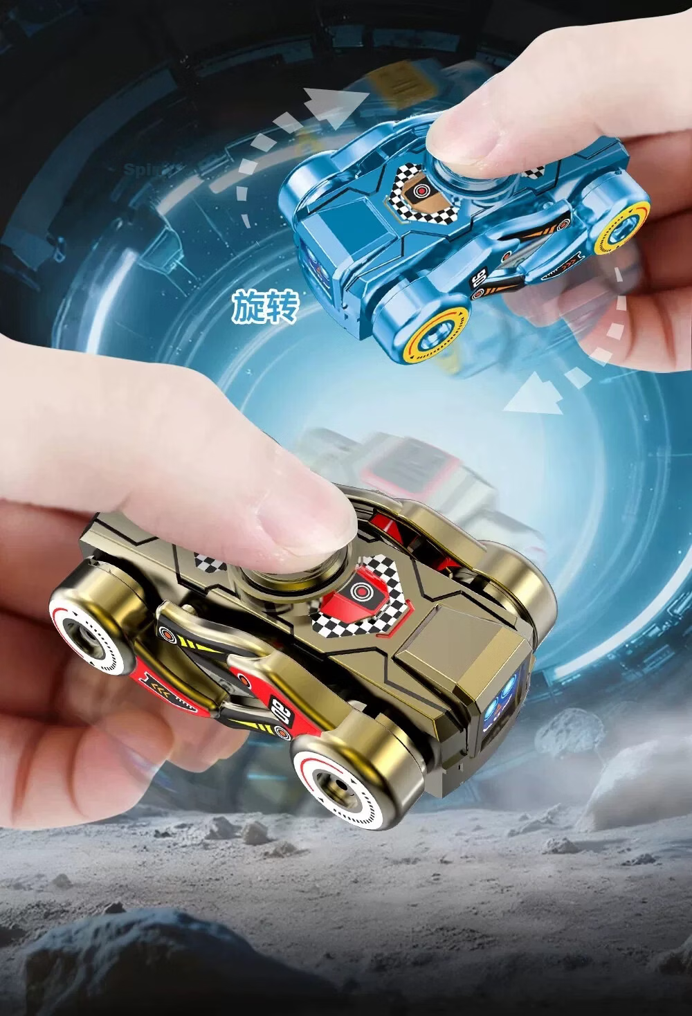 COOKSS Fingertip Mechanical Gyro Transformable Robot Dog Toy Wind-Up Walking Educational Boys Spinning Stress Relief Gift 5