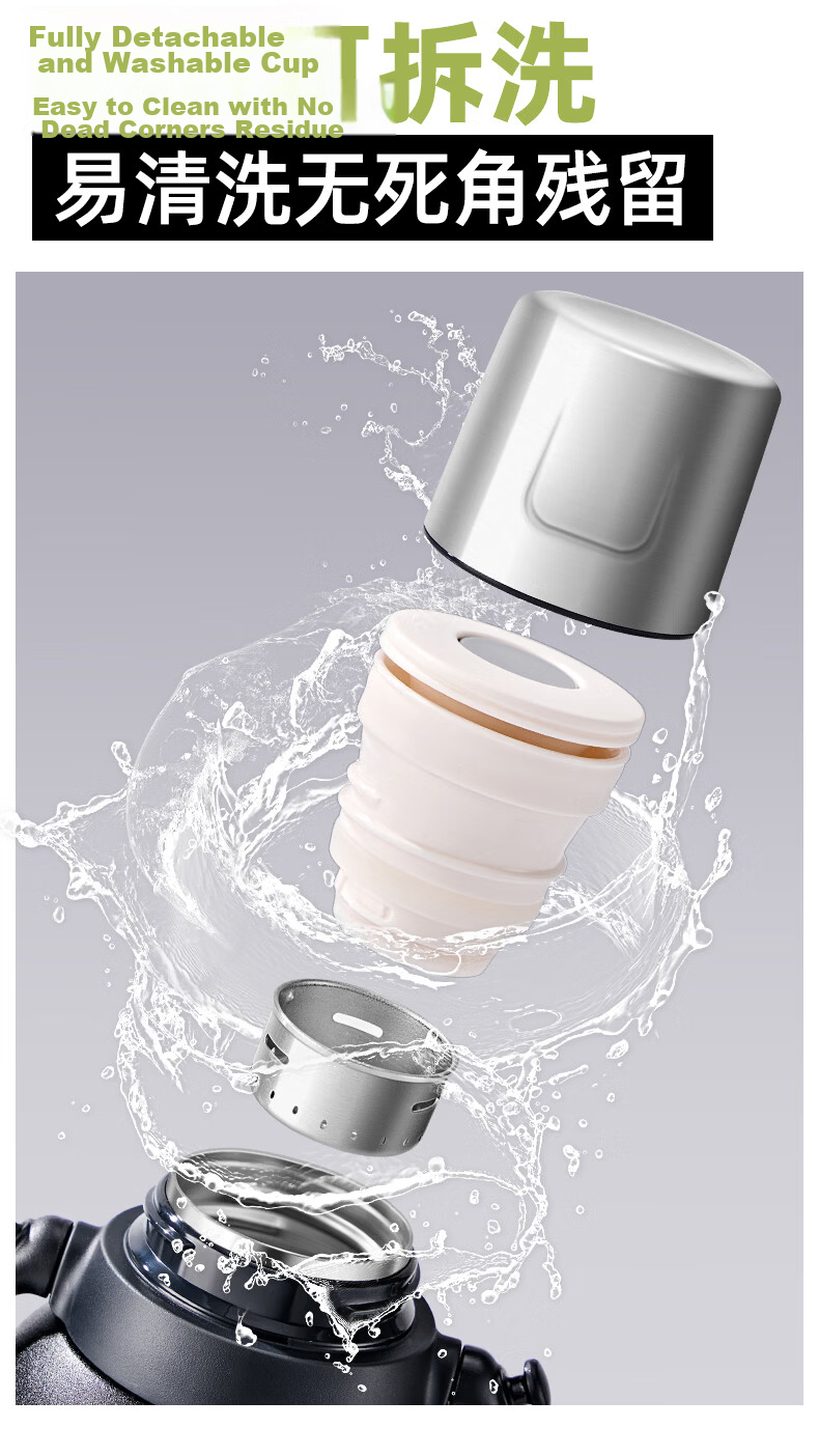 Cica Insulated Bottle 1000ml Large Capacity Men's 316L Stainless Steel Portable Outdoor Tea Water Cup Flask 9