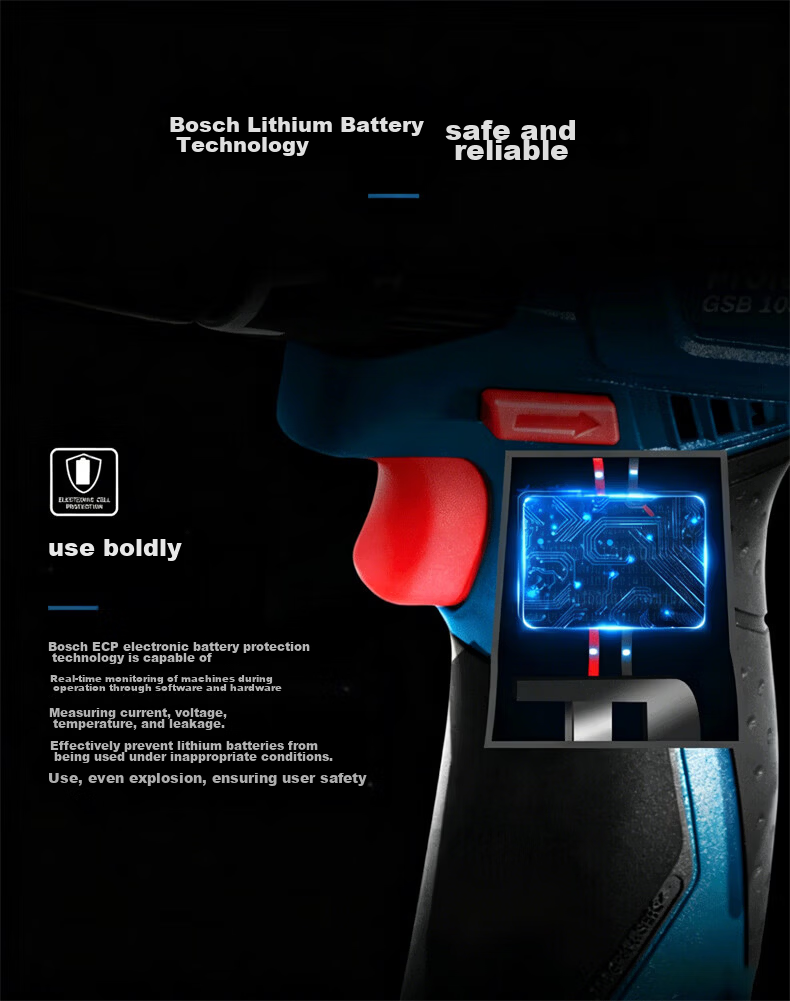 BOSCH GSR120-Li Cordless Electric Drill Lithium Battery Rechargeable Screwdriver Power Tool Single Battery 14