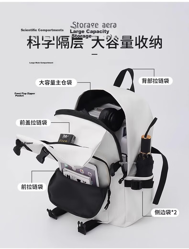 Warrior Men's Large Capacity Casual Water-Resistant Commuter Business Backpack Laptop Bag College Student Travel Backpack 2